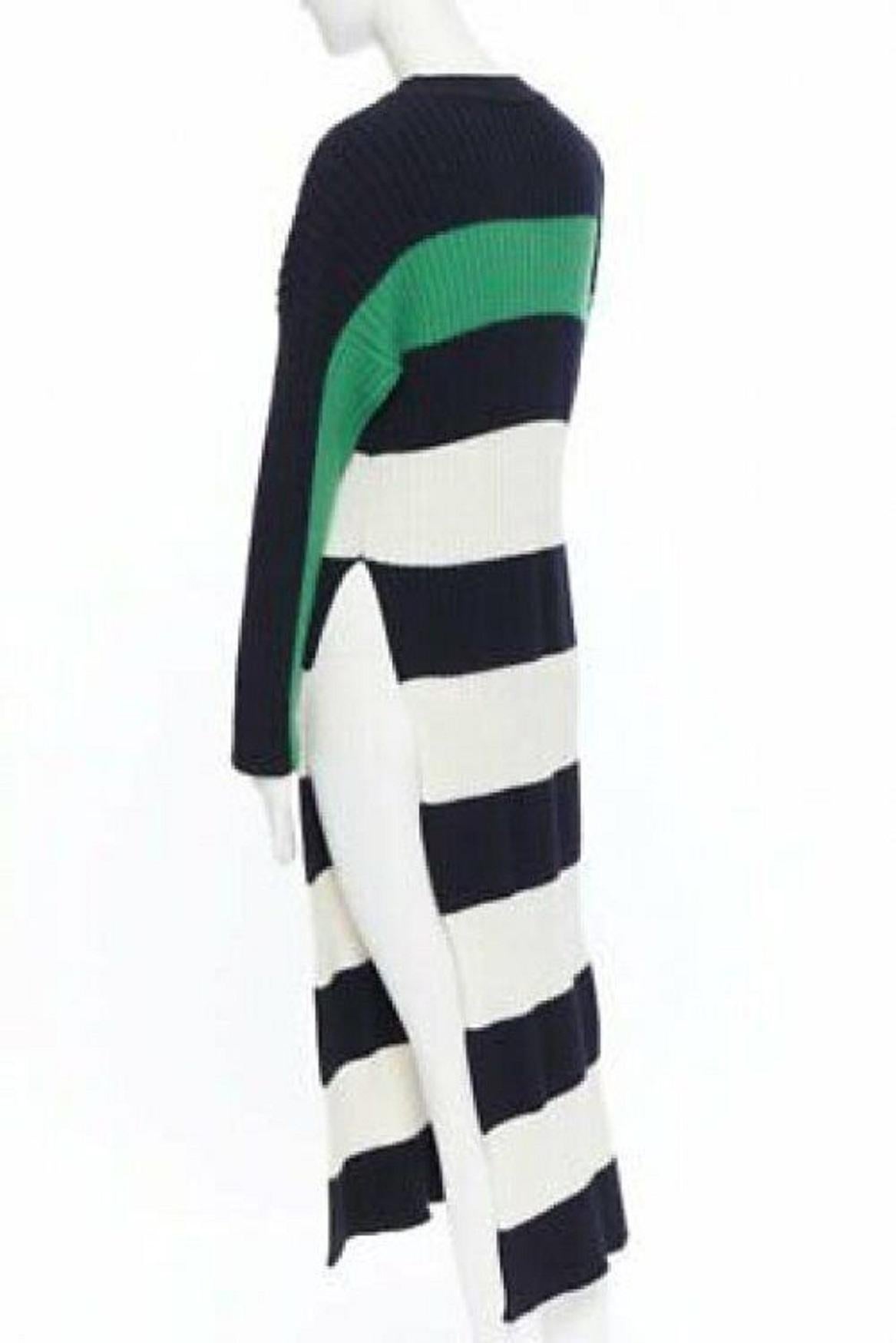 STELLA MCCARTNEY navy green white stripe virgin wool knit split side sweater S
Reference: TGAS/A03859
Brand: Stella McCartney
Designer: Stella McCartney
Material: Wool
Color: Multicolour
Pattern: Striped
Made in: Italy

CONDITION:
Condition: