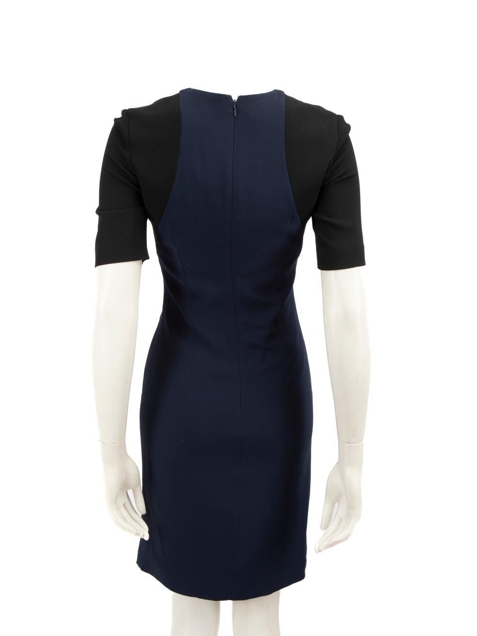 Black Stella McCartney Navy Panelled Knee Length Dress Size S