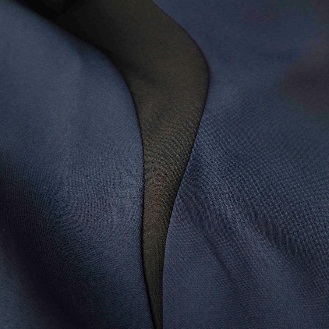 Stella McCartney Navy Panelled Knee Length Dress Size S In Good Condition In London, GB