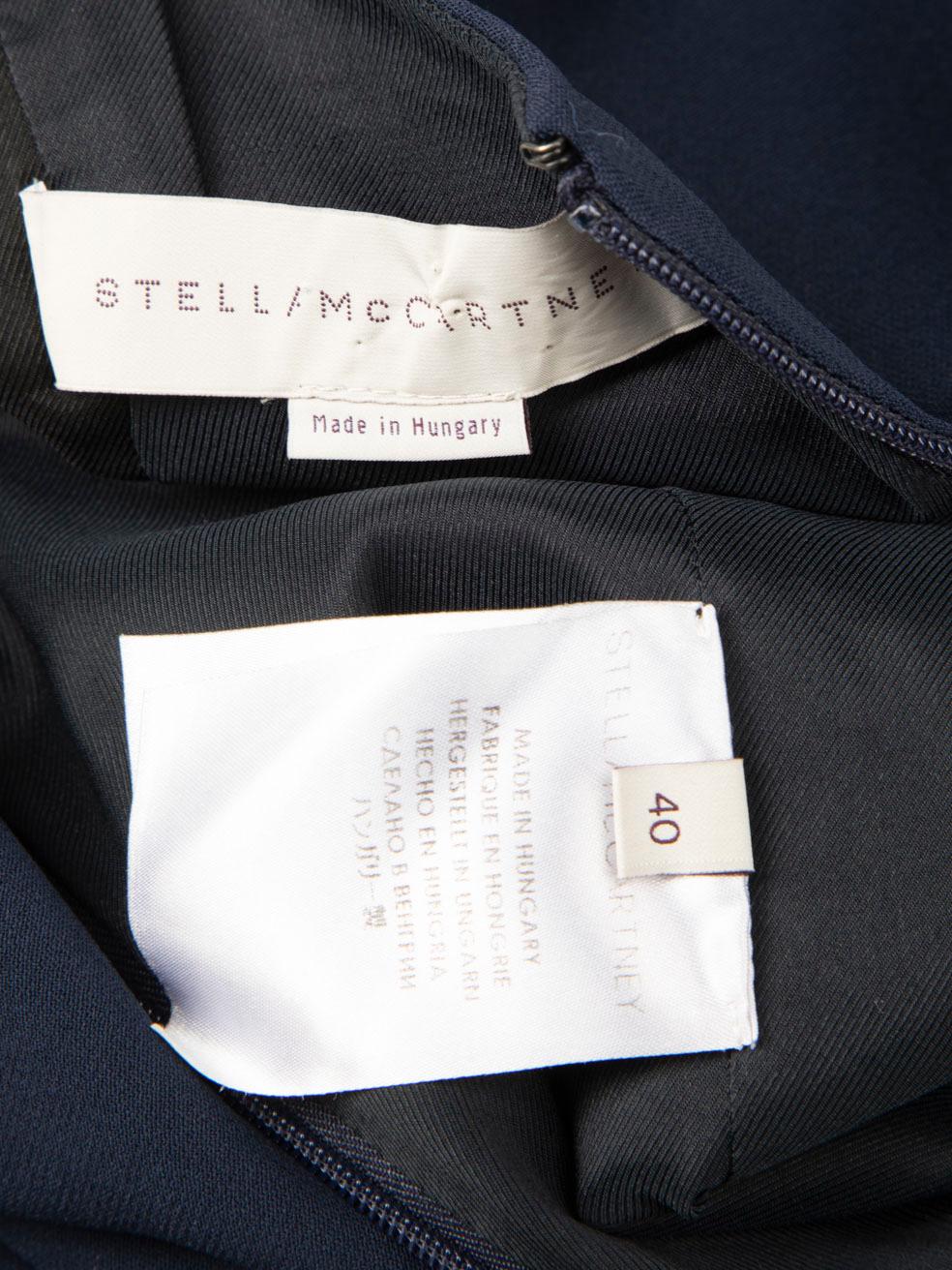 Stella McCartney Navy Panelled Knee Length Dress Size S 1
