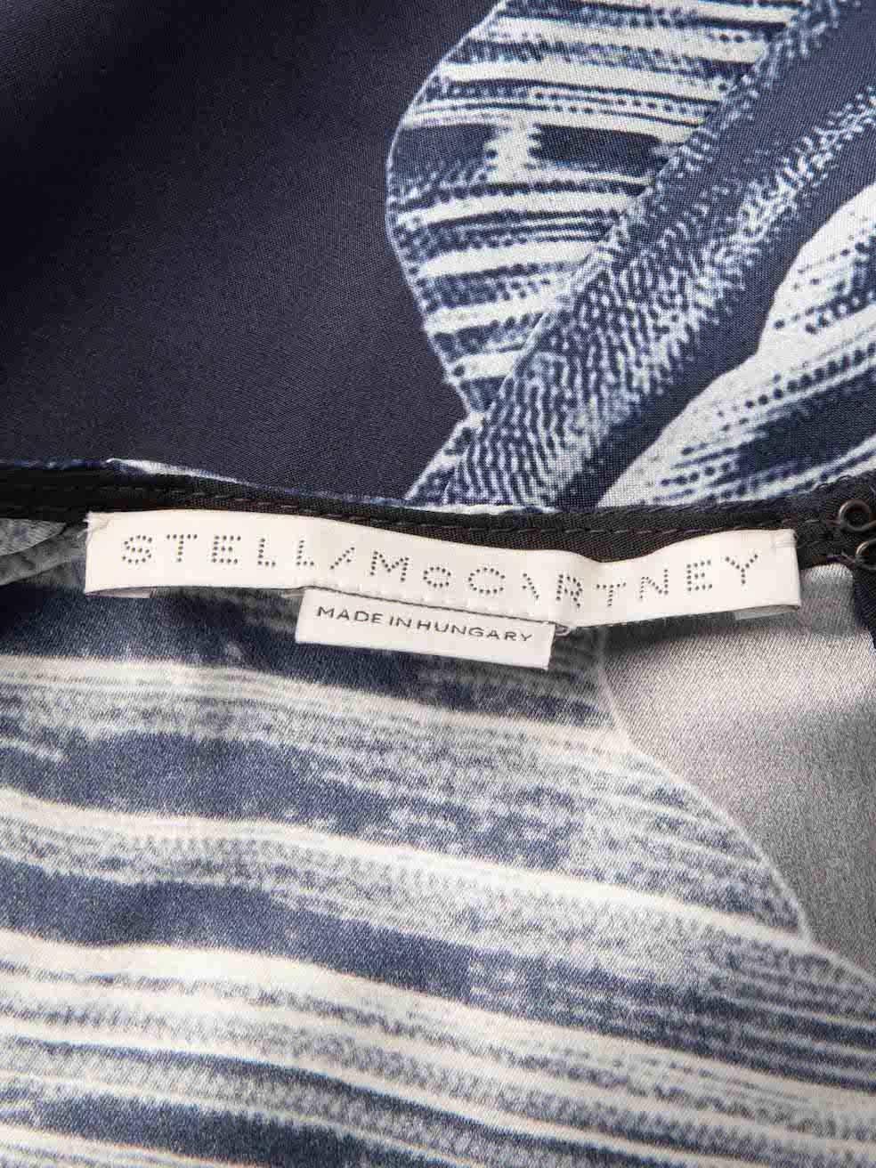 Stella McCartney - Robe midi bleu marine à imprimé coquillages, taille S Pour femmes en vente