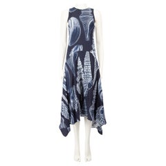 Stella McCartney Navy Seashell Print Midi Dress Size S