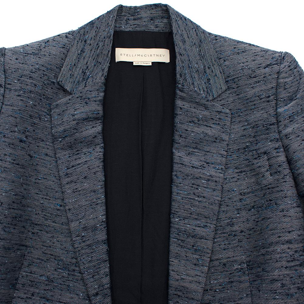 Stella McCartney Navy Textured Blazer - Size US 0-2 In Excellent Condition For Sale In London, GB