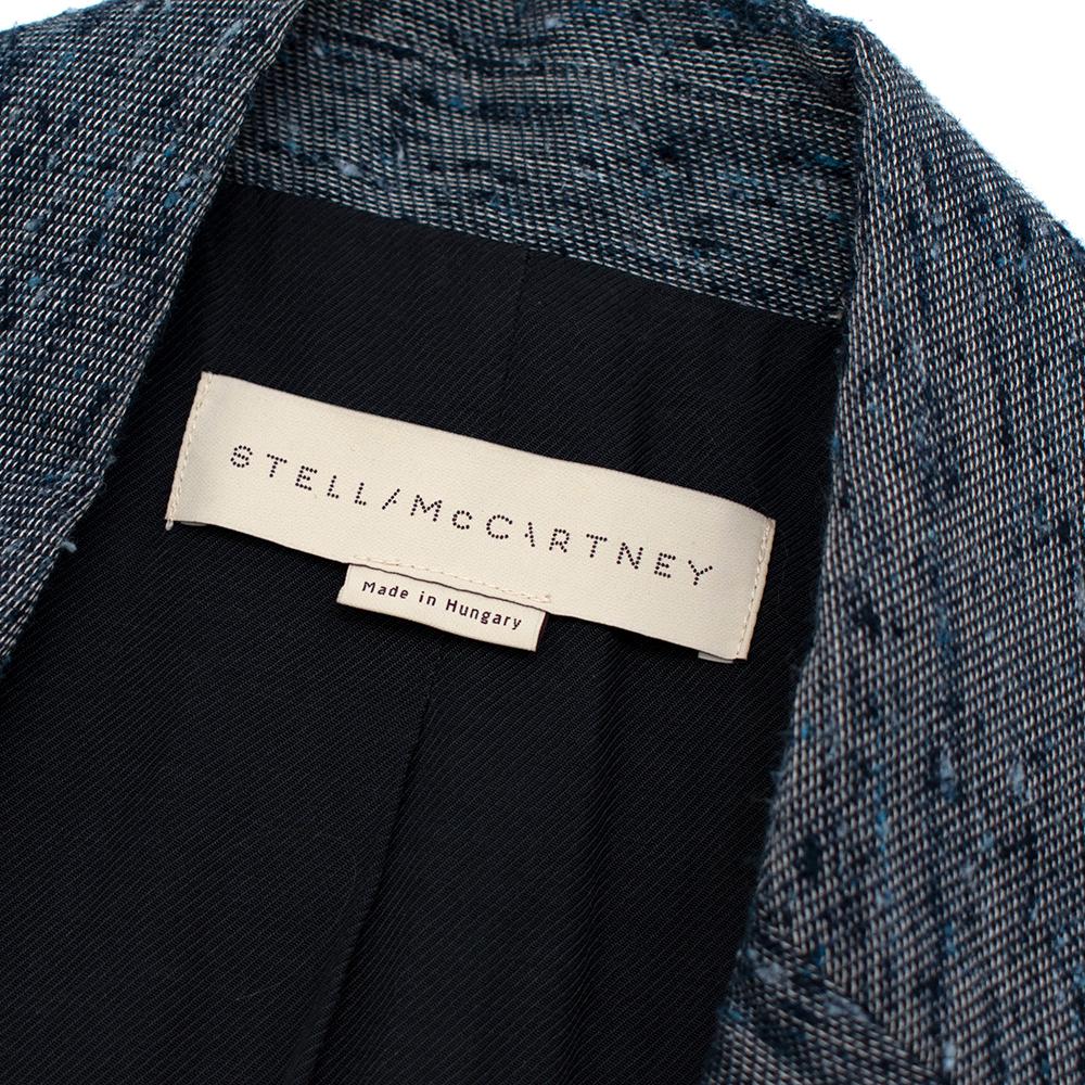 Stella McCartney Navy Textured Blazer - Size US 0-2 For Sale 4