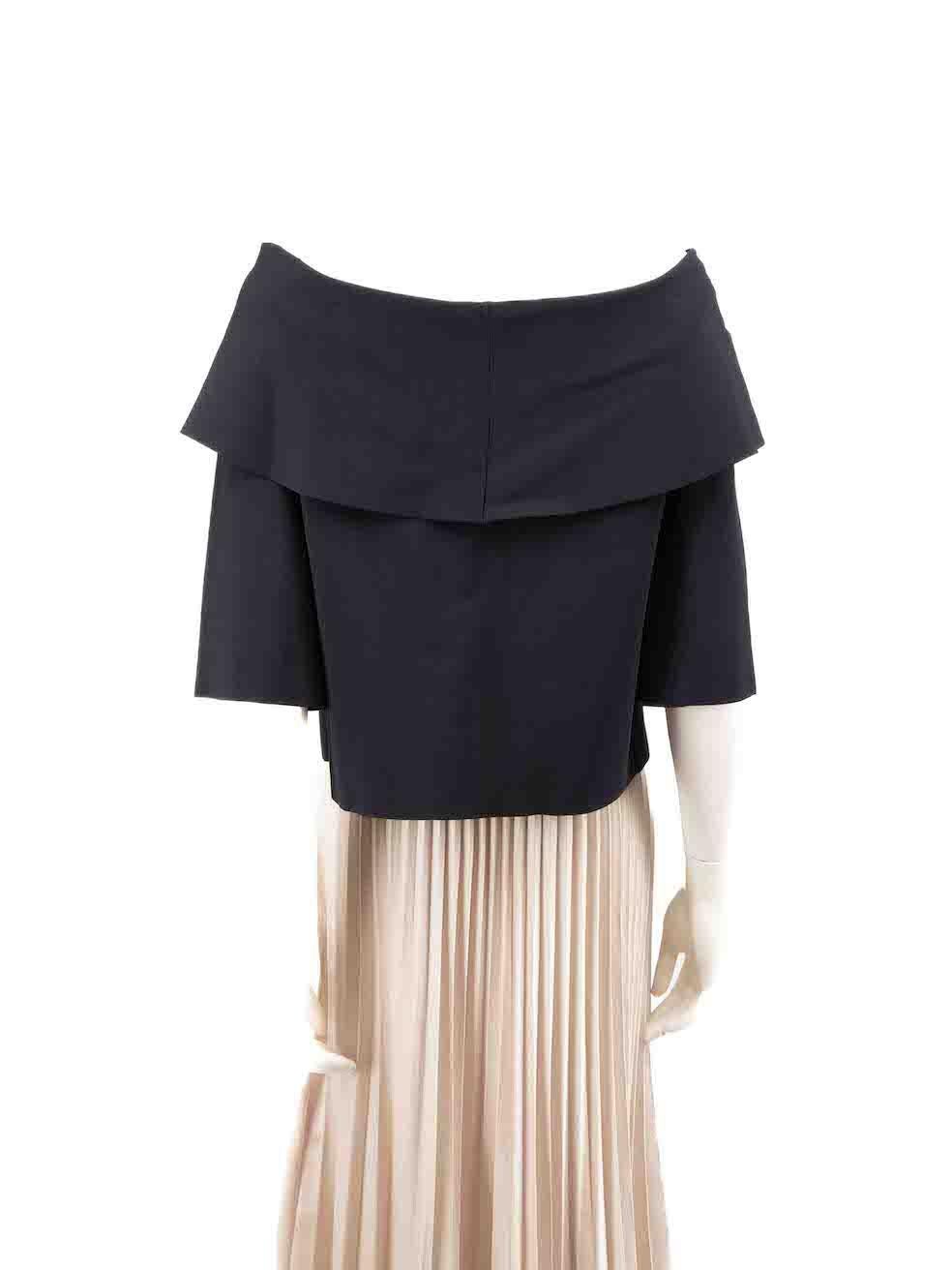 Stella McCartney Navy Wide Shoulder Top Size S In Good Condition For Sale In London, GB