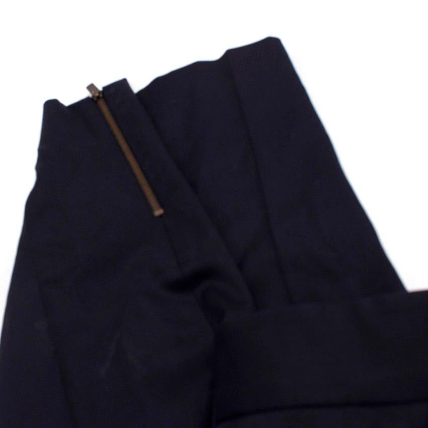 Stella McCartney Navy Wool Casual Trousers - Size US 4 In Good Condition For Sale In London, GB