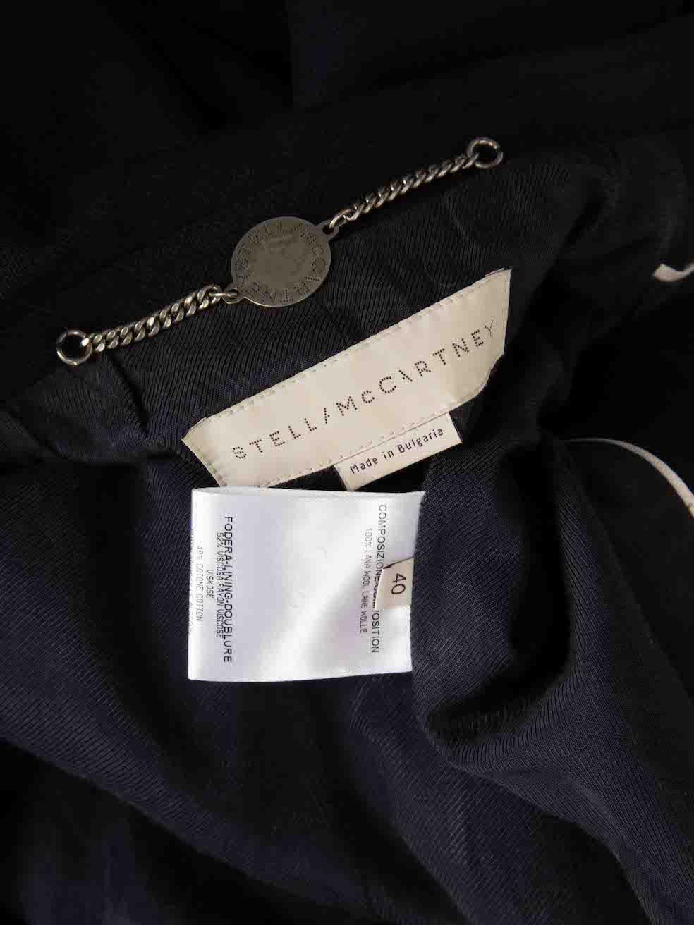 Women's Stella McCartney Navy Wool Single Breast Blazer Size S For Sale