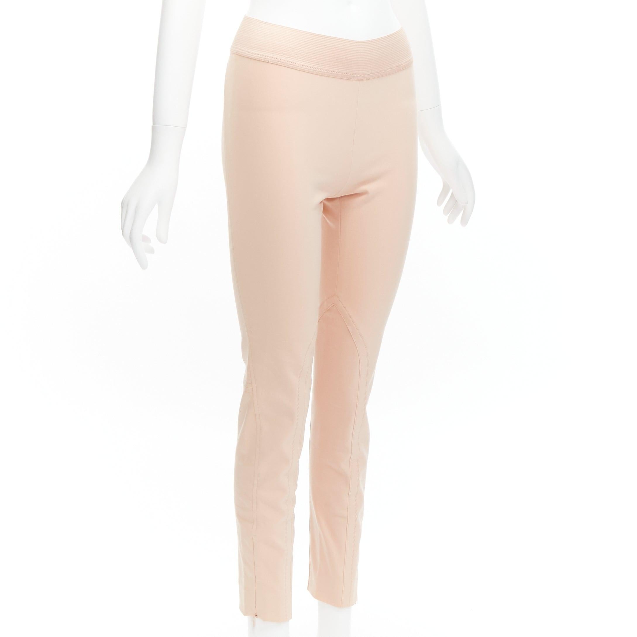 Beige Stella McCartney nuda, pantaloni legging motocycle con elastico in vita IT38 XS in vendita