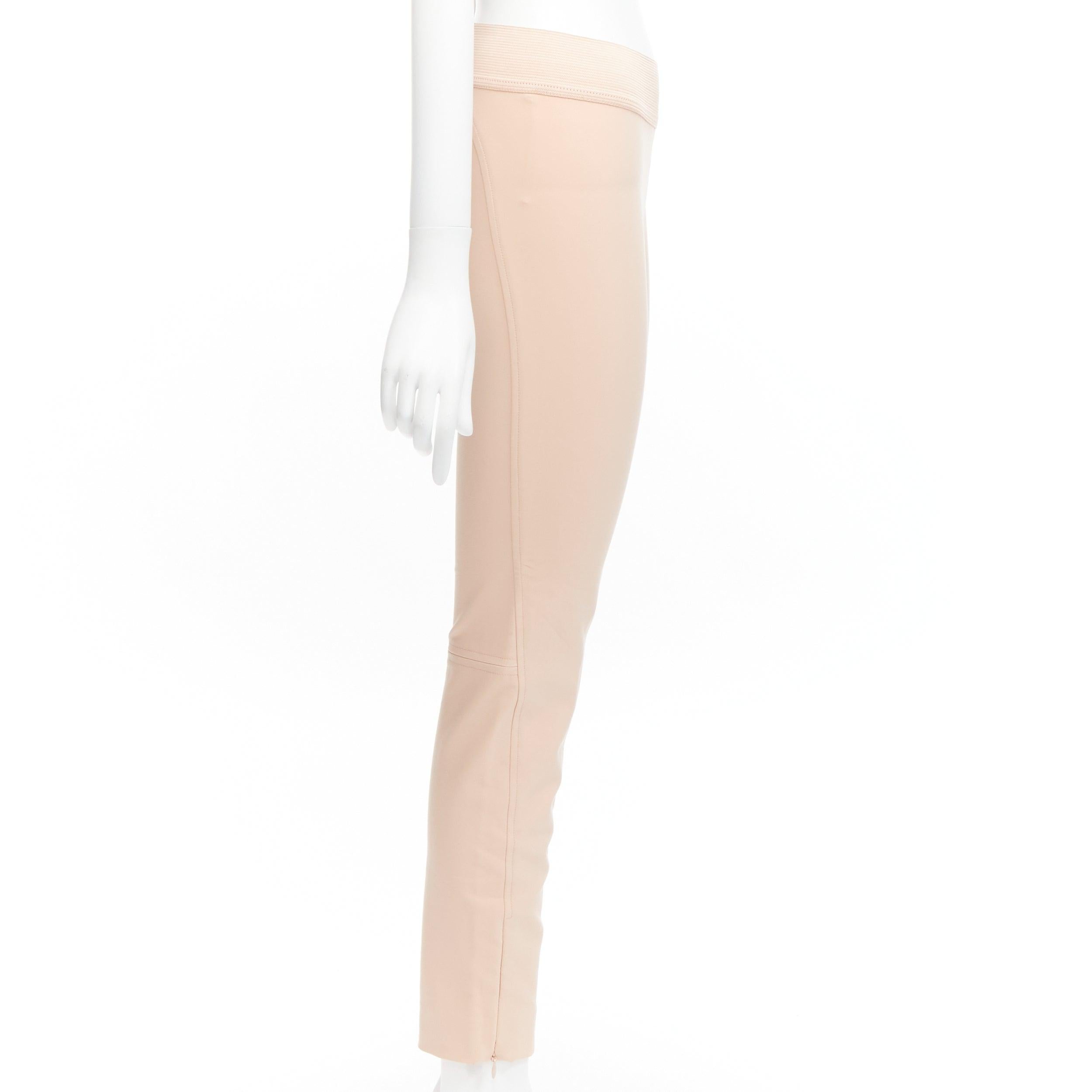 STELLA MCCARTNEY nude elasticated waistband motocycle legging pants IT38 XS In Excellent Condition For Sale In Hong Kong, NT