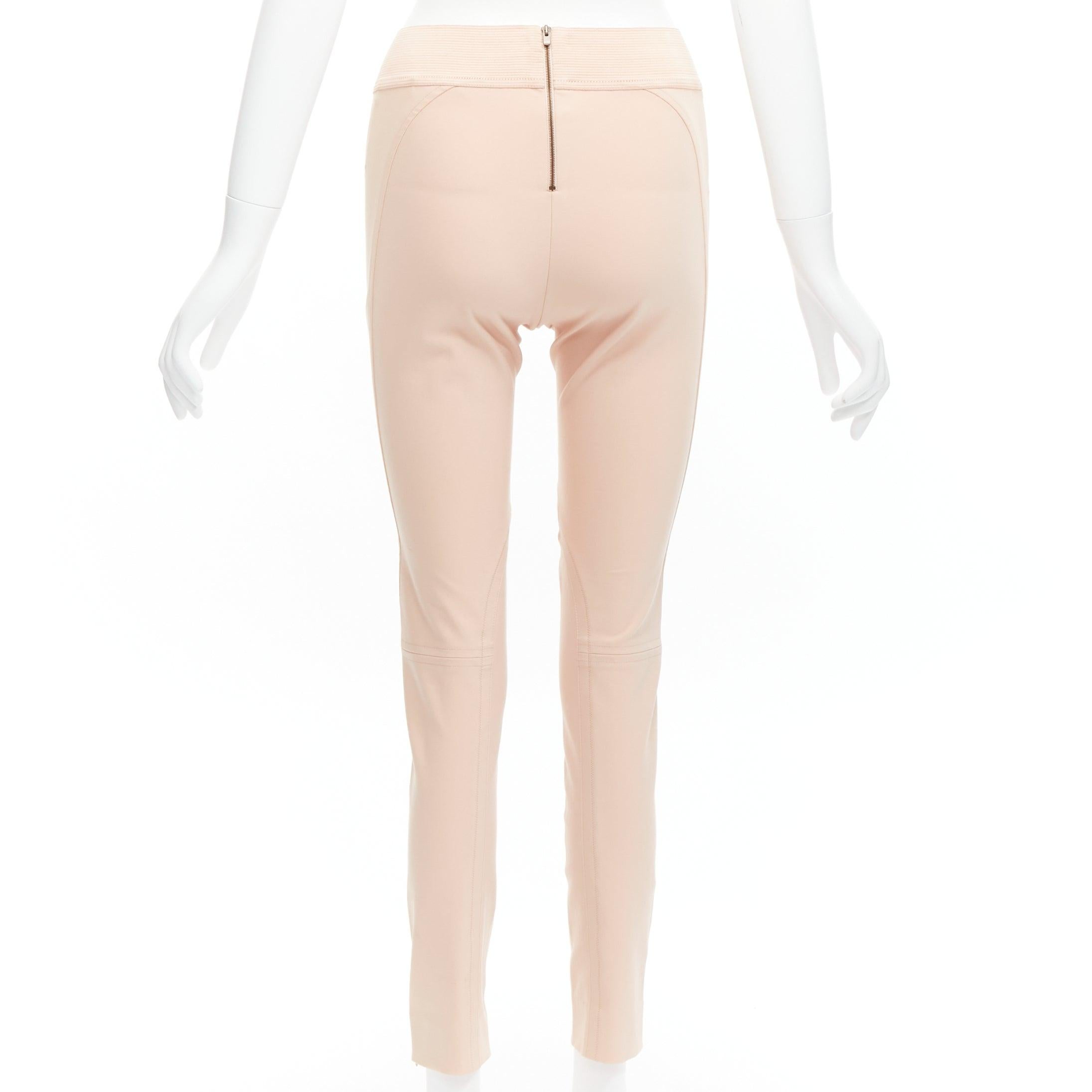 Women's STELLA MCCARTNEY nude elasticated waistband motocycle legging pants IT38 XS For Sale