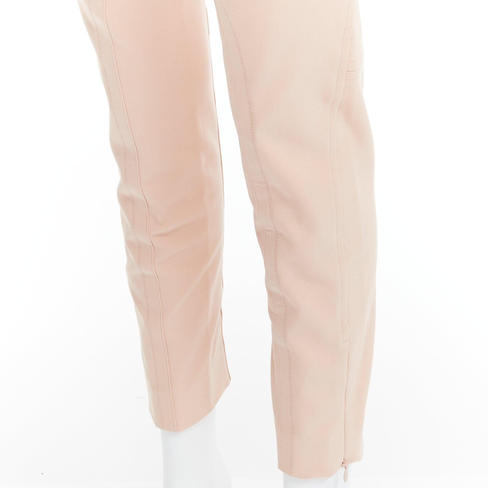 Stella McCartney nuda, pantaloni legging motocycle con elastico in vita IT38 XS in vendita 2