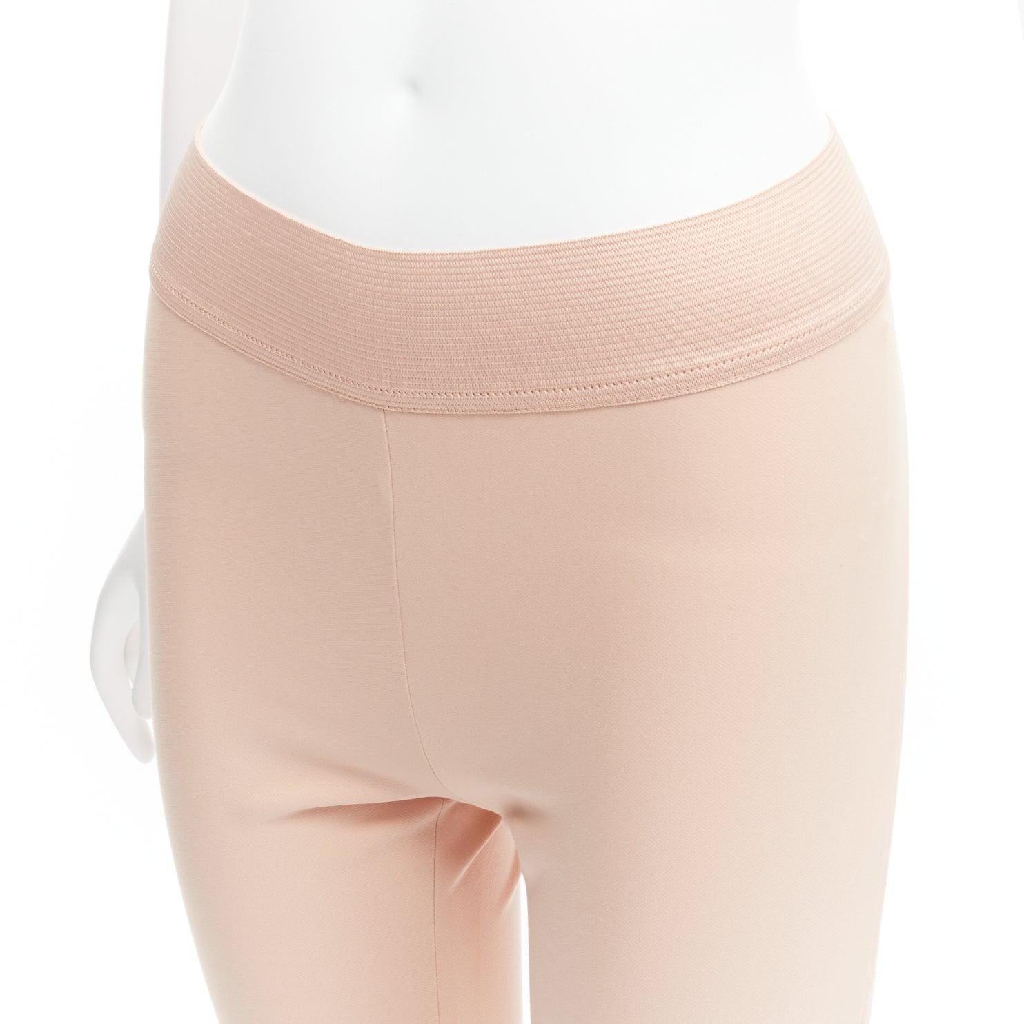 Stella McCartney nuda, pantaloni legging motocycle con elastico in vita IT38 XS in vendita 3