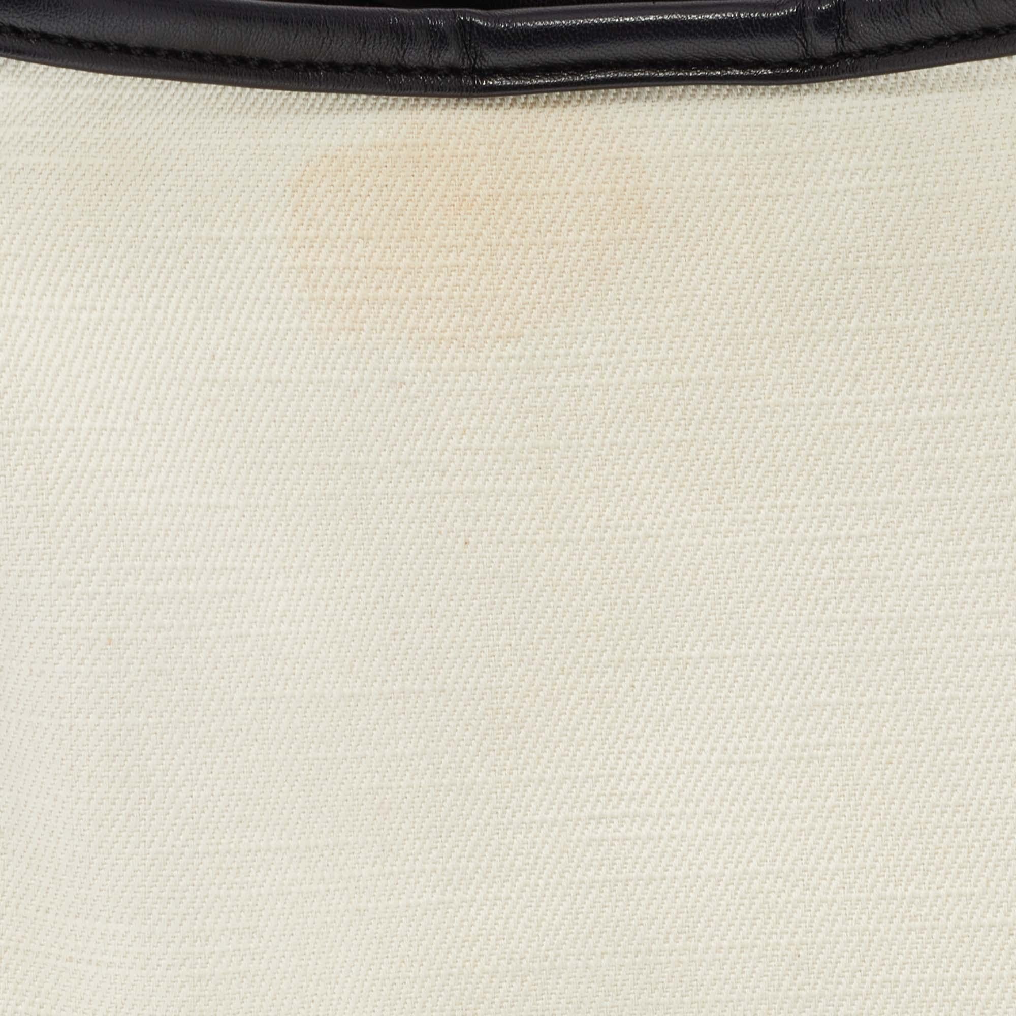 Stella McCartney Off White Canvas and Faux Leather Stella Logo Tote 6