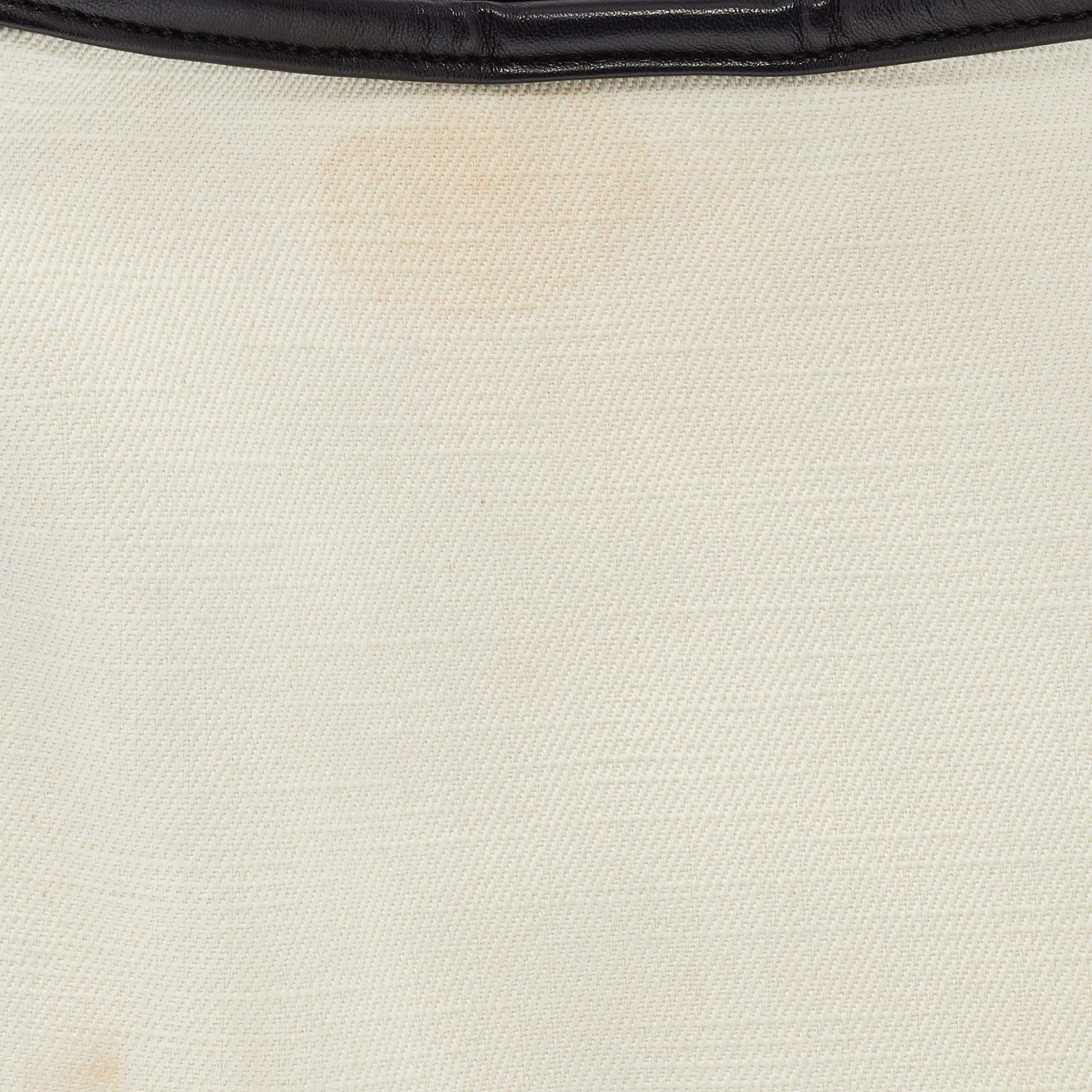 Stella McCartney Off White Canvas and Faux Leather Stella Logo Tote 7