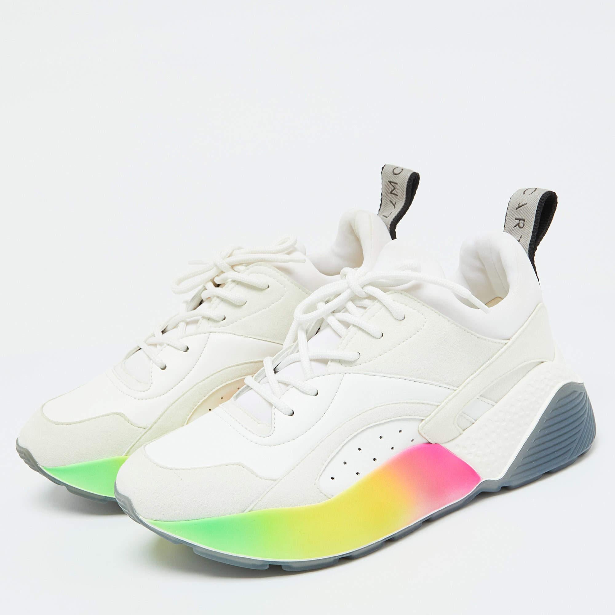 Coming in a classic silhouette these designer sneakers are a seamless combination of luxury comfort and style. These sneakers are finished with signature details and comfortable insoles.