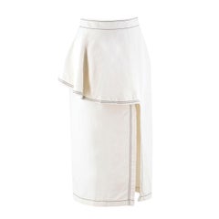 Stella McCartney Off-white Ruffle Straight Skirt - Size US 4