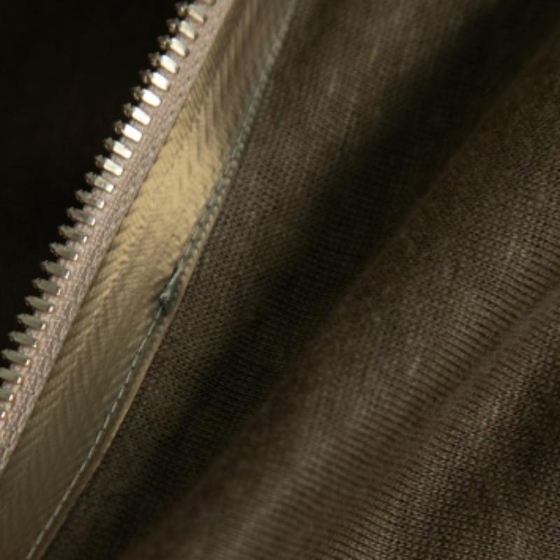 Stella McCartney Olivgrünes Leinen-Top mit Reißverschluss-Detail S im Angebot 1