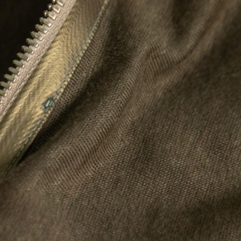 Stella McCartney Olivgrünes Leinen-Top mit Reißverschluss-Detail S im Angebot 2