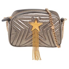 Stella McCartney Olive Green Quilted Faux Leather Stella Star Crossbody Bag