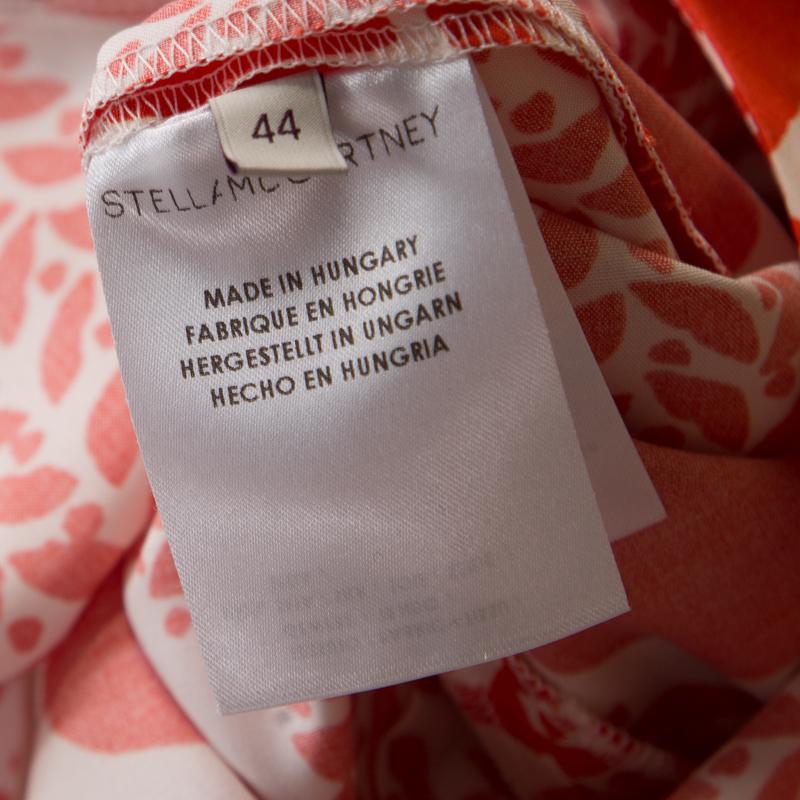 Women's Stella McCartney Orange Heart Printed Shift Dress M