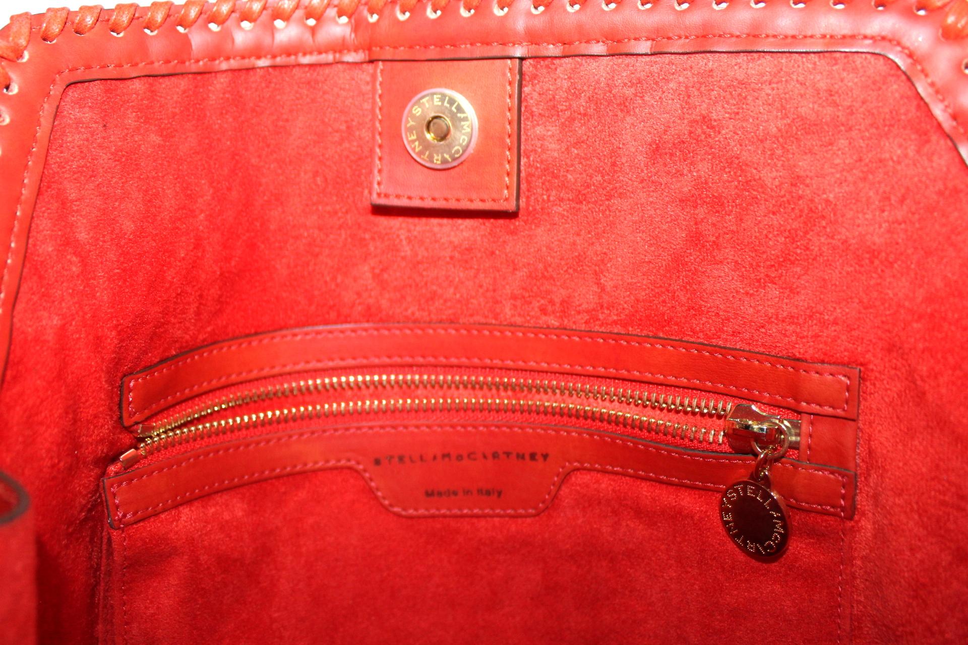 Red Stella McCartney Orange Leather Falabella Bag