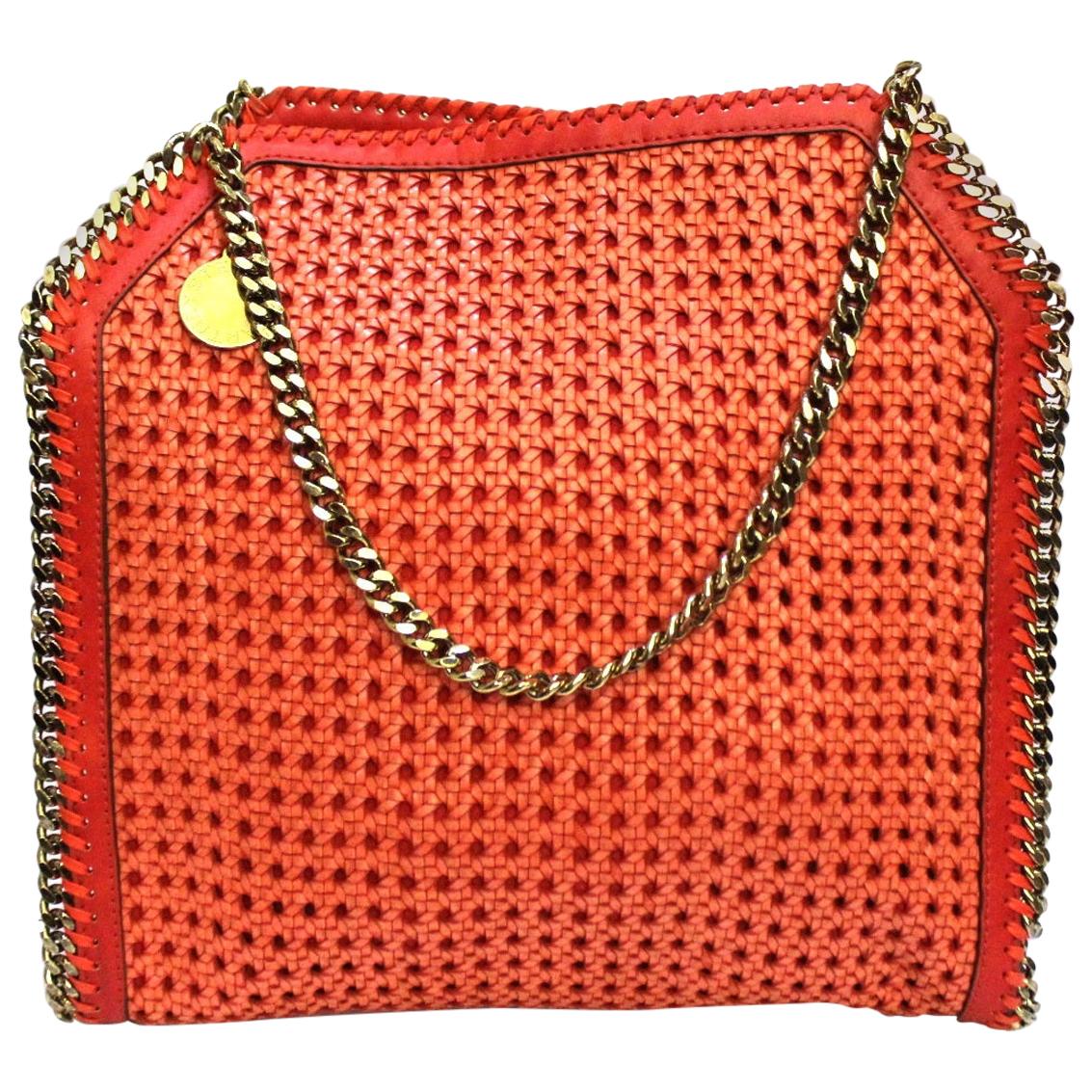 Stella McCartney Orange Leather Falabella Bag