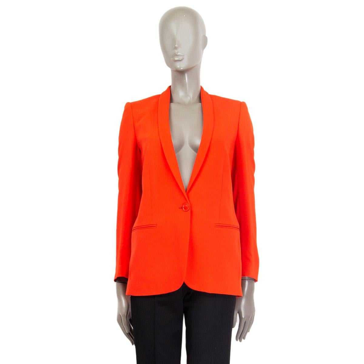 Rosso STELLA MCCARTNEY giacca blazer arancione in rayon SHAWL COLLAR SINGLE BUTTON 40 S in vendita