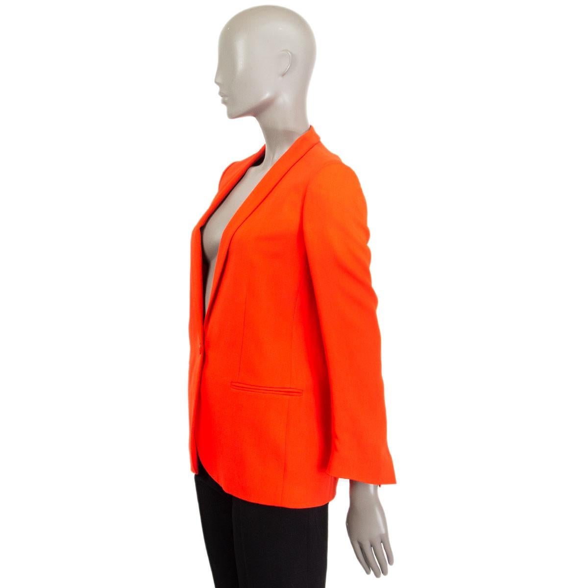 STELLA MCCARTNEY giacca blazer arancione in rayon SHAWL COLLAR SINGLE BUTTON 40 S In condizioni ottime in vendita a Zürich, CH