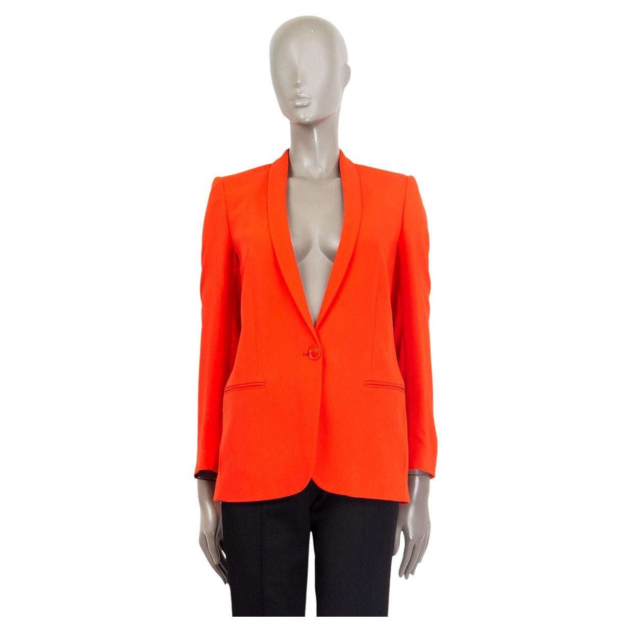 STELLA MCCARTNEY orange rayon SHAWL COLLAR SINGLE BUTTON Blazer Jacket 40 S