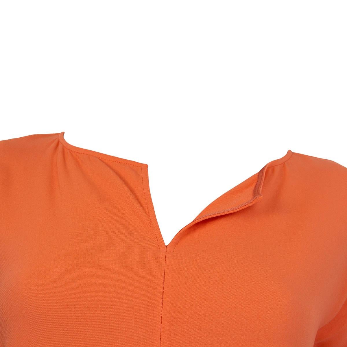 Orange STELLA MCCARTNEY orange viscose 2016 CINTHYA Short Sleeve Dress 40 S For Sale