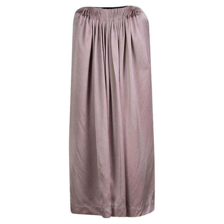 Stella McCartney Pale Pink Silk Pleated Strapless Dress S