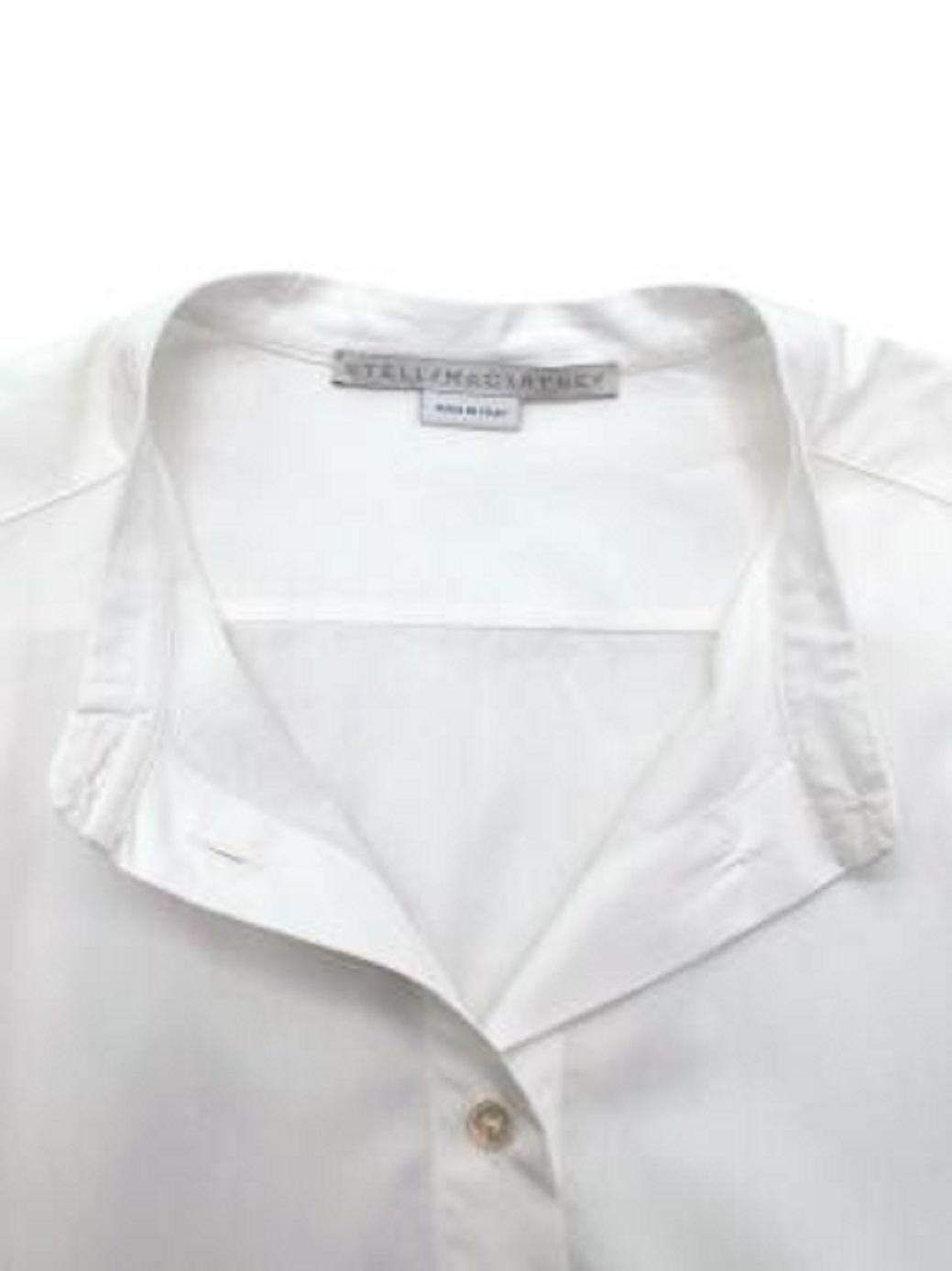 Women's Stella McCartney Palm Tree Embroidered White Long Shirt Dress For Sale