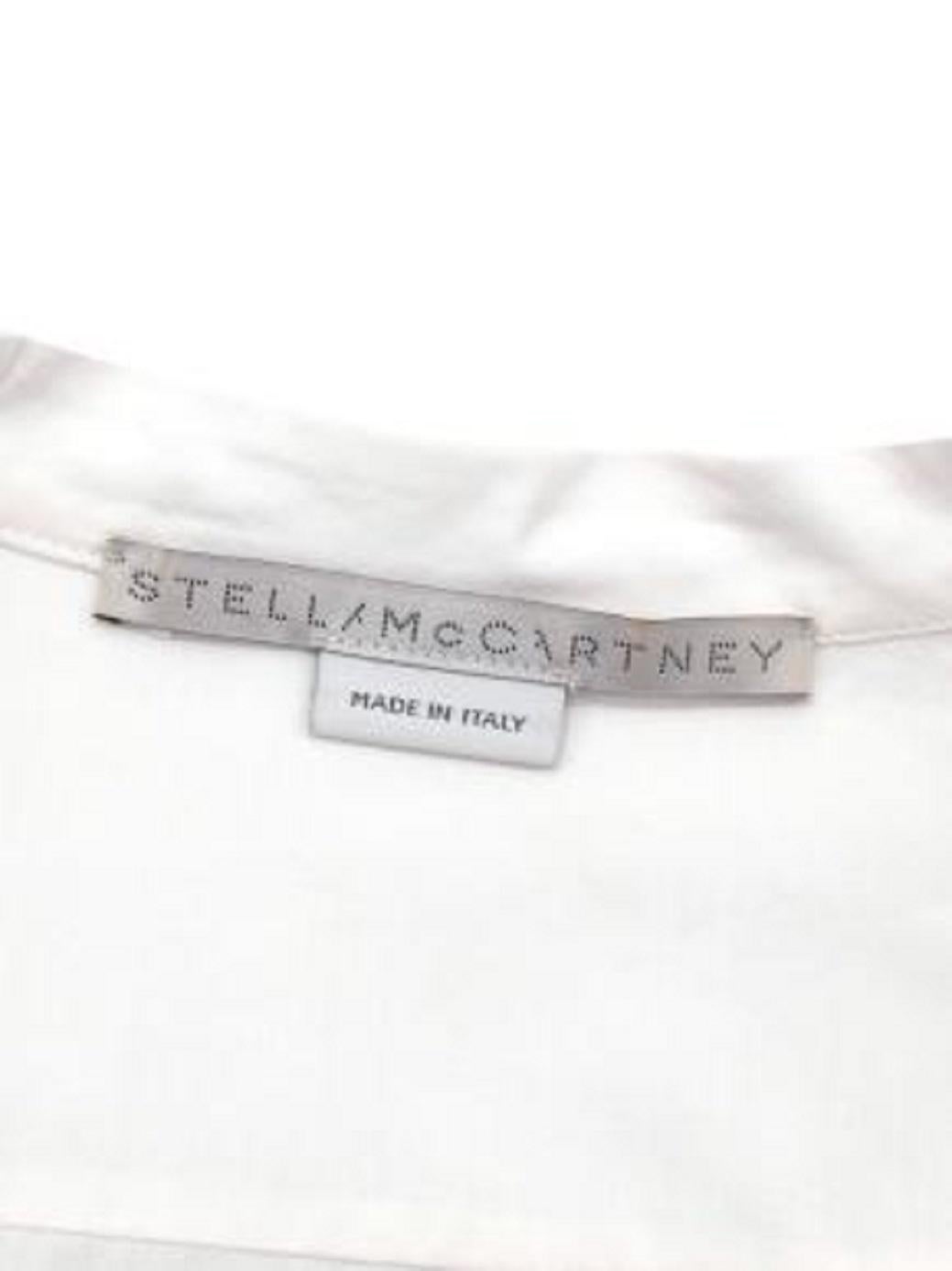 Stella McCartney Palm Tree Embroidered White Long Shirt Dress For Sale 1