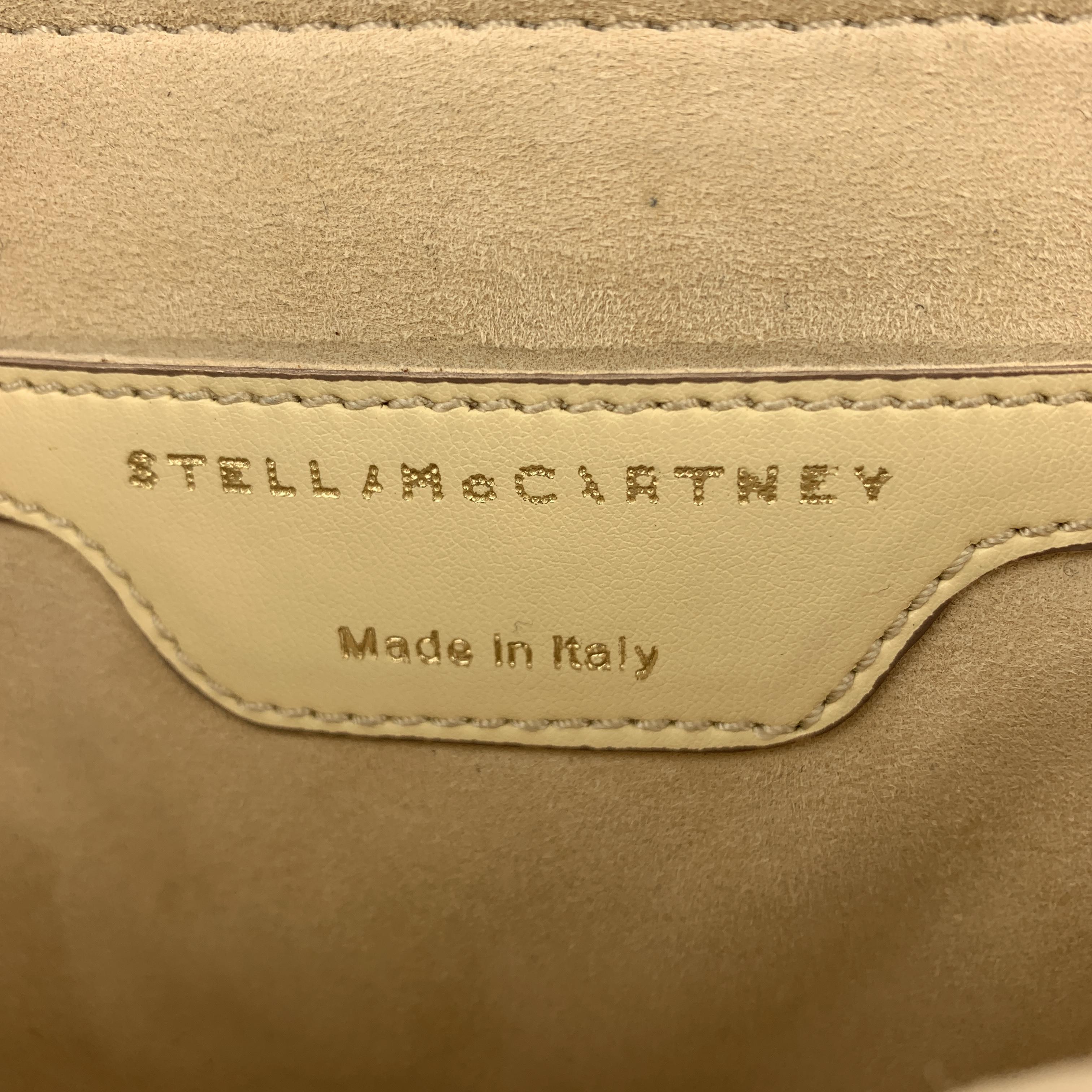 STELLA McCARTNEY Pastel Yellow Faux Leather Oversized Buckle CIEL Bag 3