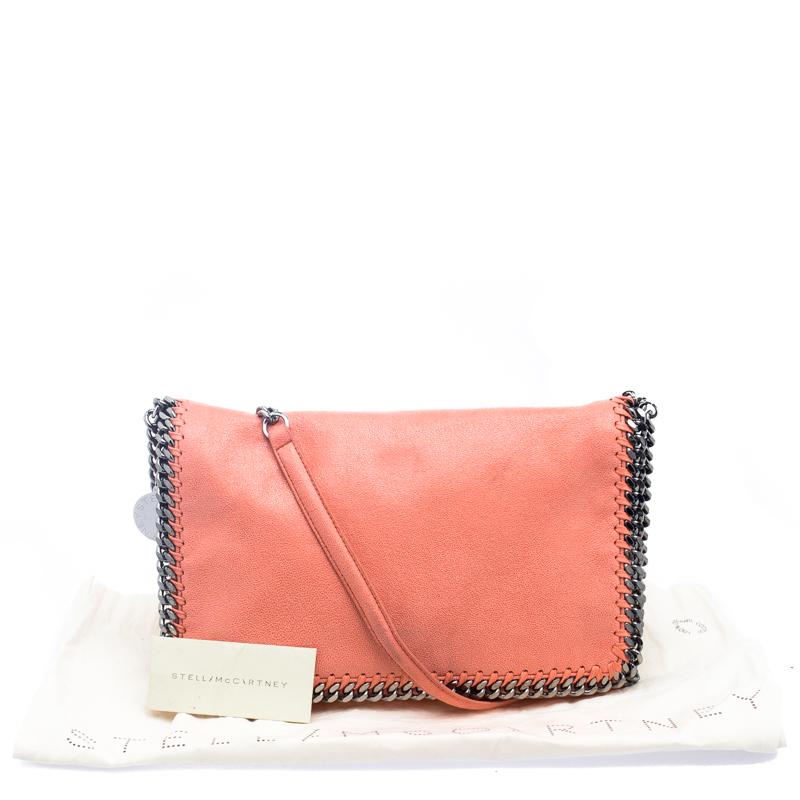 Stella McCartney Peach Faux Leather Falabella Shoulder Bag 5