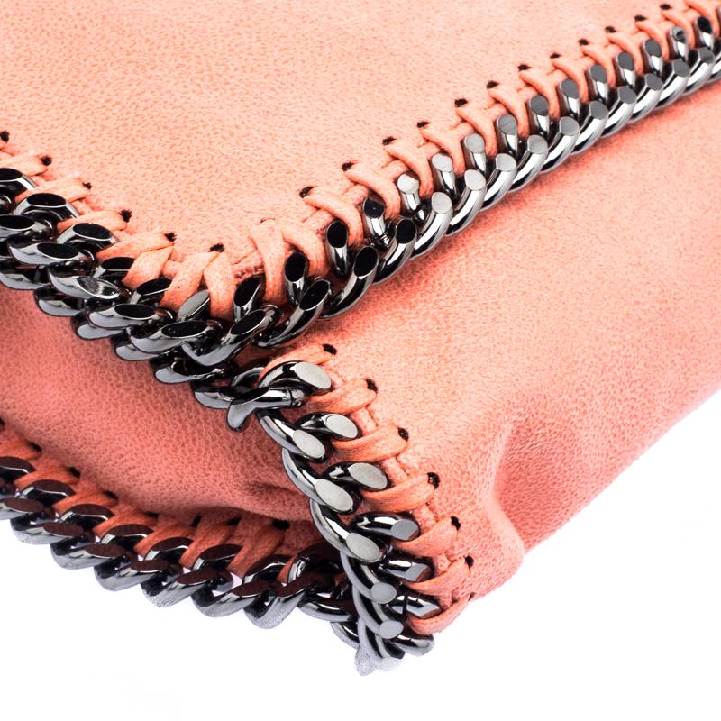 Stella McCartney Peach Faux Leather Falabella Shoulder Bag 4