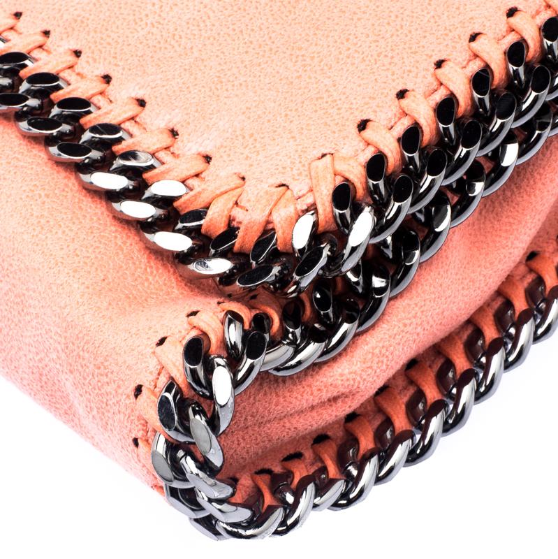 Stella McCartney Peach Faux Leather Falabella Shoulder Bag 5