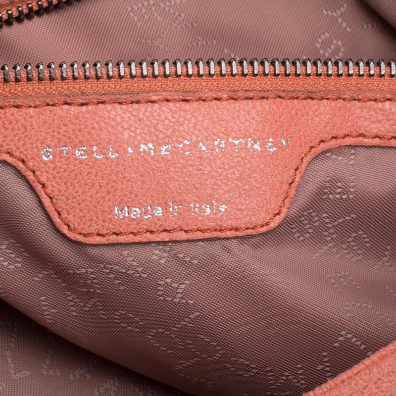 Stella McCartney Peach Faux Leather Falabella Shoulder Bag 4