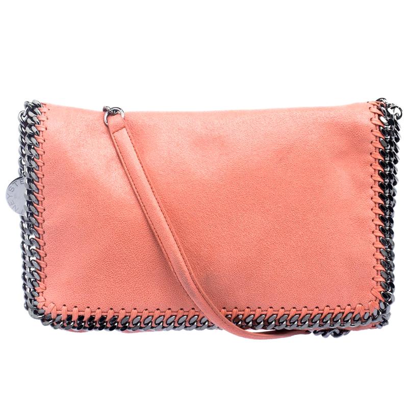 Stella McCartney Peach Faux Leather Falabella Shoulder Bag
