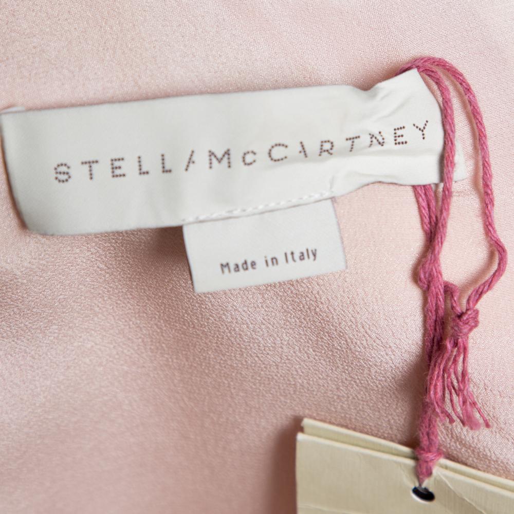 Women's Stella McCartney Peach Laycie Floral Embroidered Shift Dress M