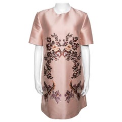 Stella McCartney Peach Laycie Floral Embroidered Shift Dress M