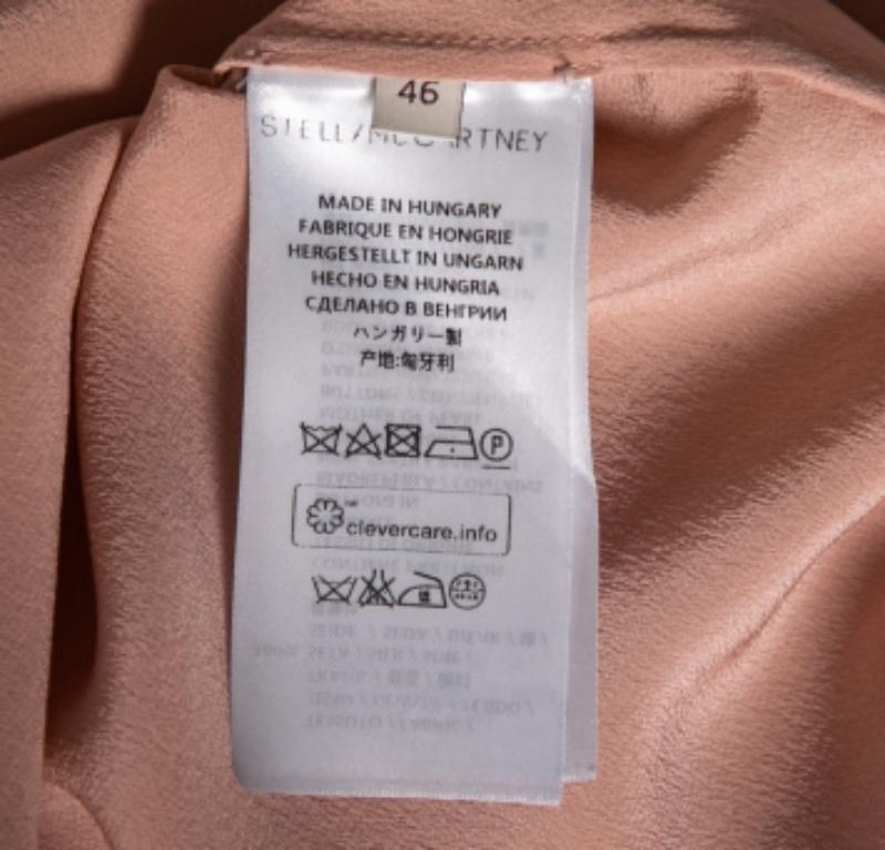 Stella McCartney Blusa de seda melocotón con bolsillo L en venta 1