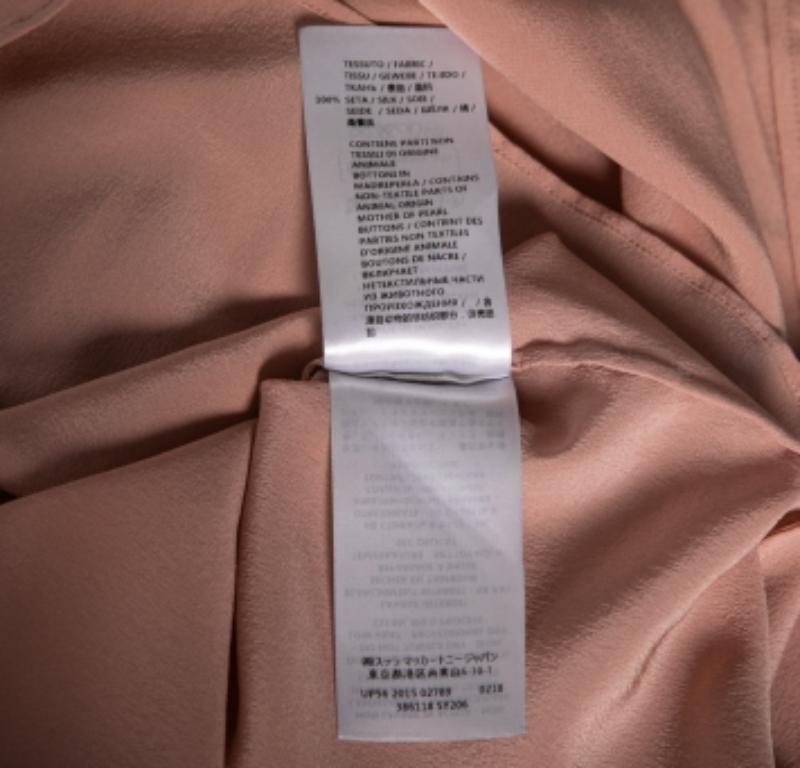 Stella McCartney Blusa de seda melocotón con bolsillo L en venta 2