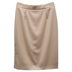 Gonna a tubino Stella McCartney in lana color crema