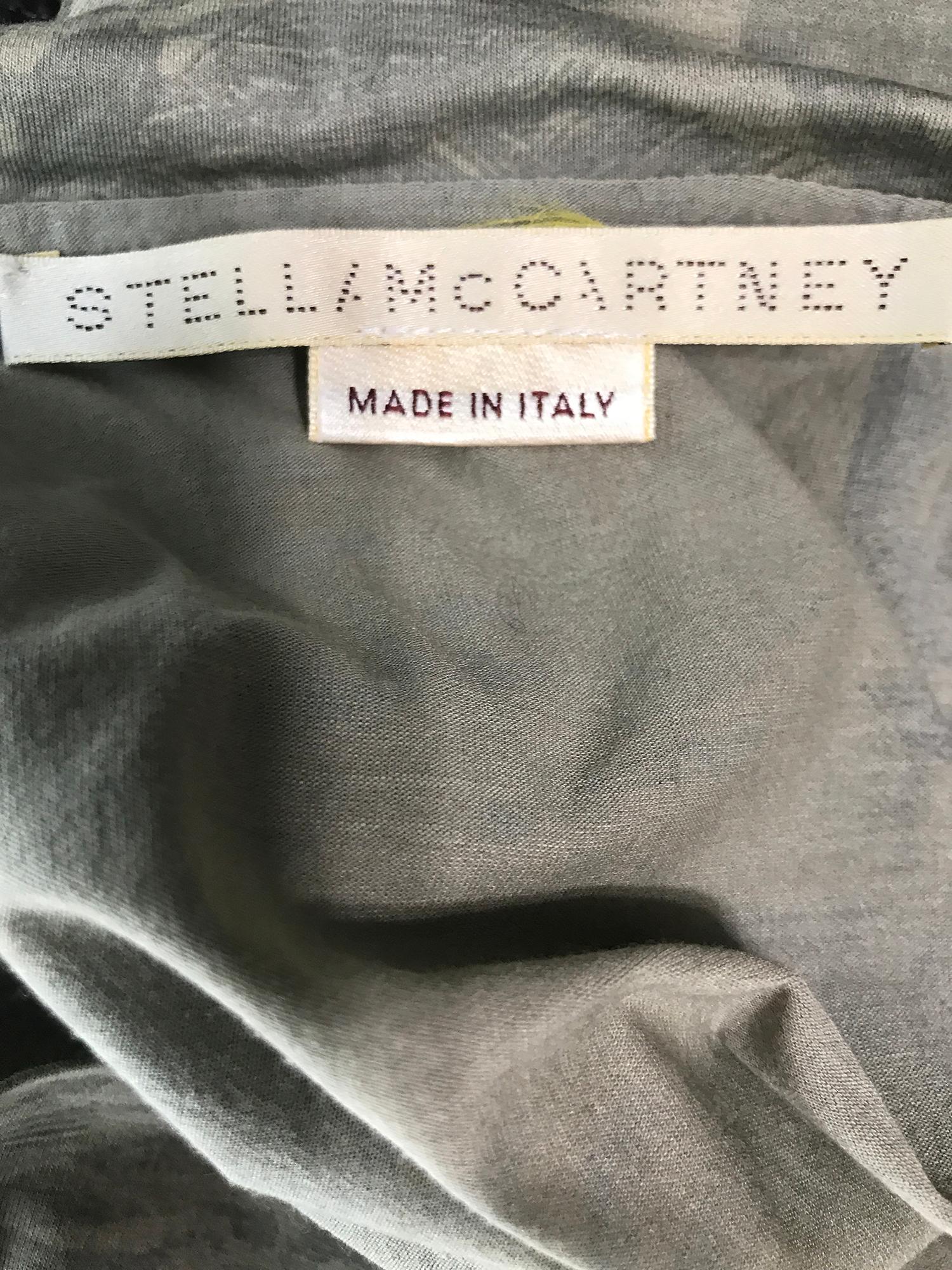 Stella McCartney Photo Print Sage Green Skirt and Wrap Sweater Set  6