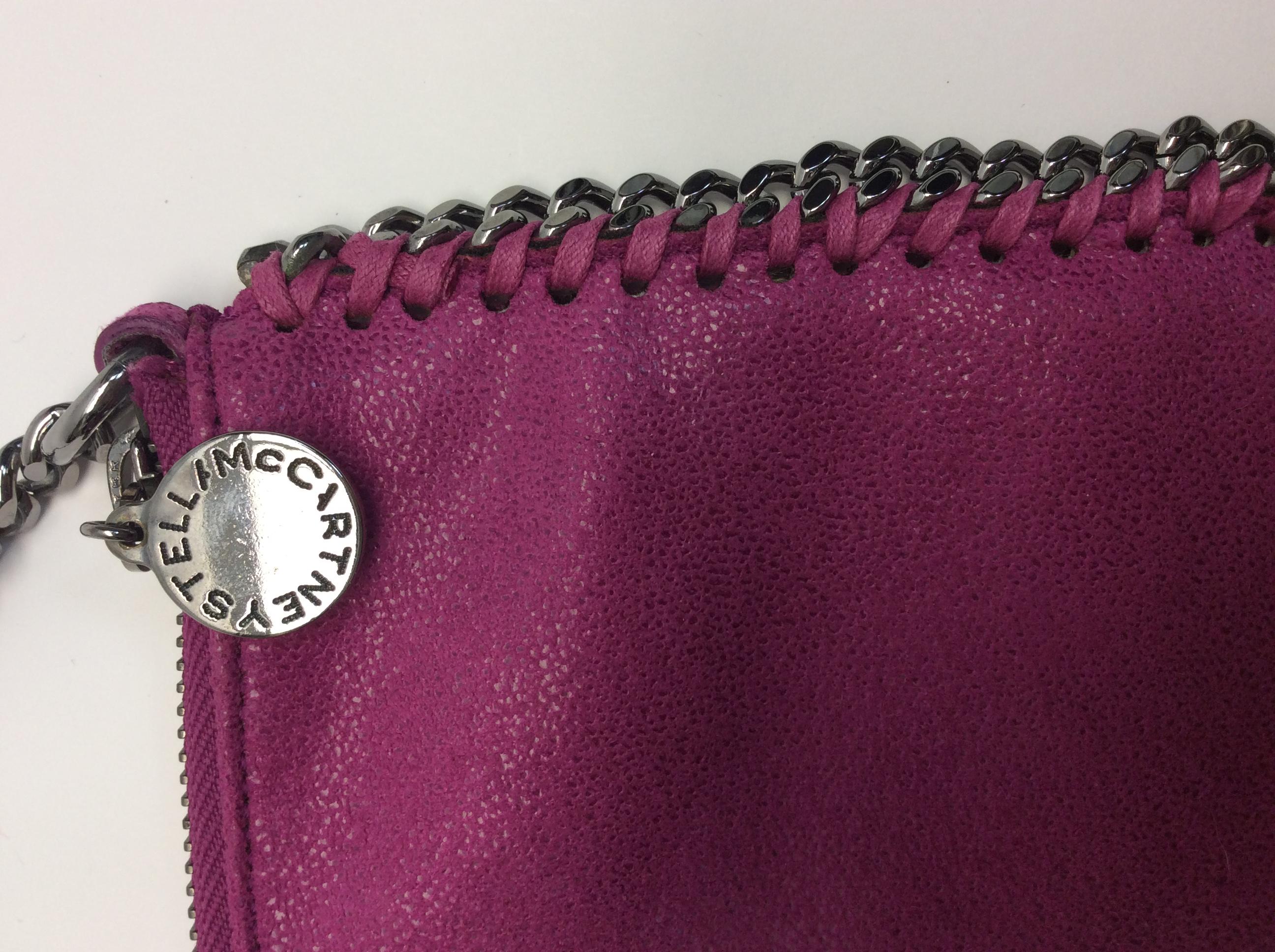 Stella McCartney Pink Clutch with Silver Hardware NWT In New Condition For Sale In Narberth, PA