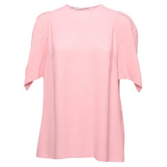 Stella McCartney Pink Crepe Slit Sleeve Detail Blouse L