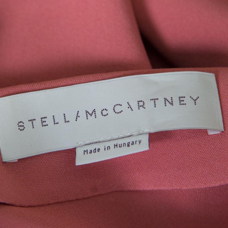 Stella McCartney Pink Crepe Zip Detail Long Sleeve Arlesa Blouse M 3