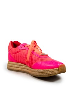 Stella McCartney Pink Espadrilles Lace-Up Trainers Size IT 36