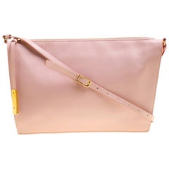 Stella McCartney Pink Faux Leather and Canvas Shoulder Bag